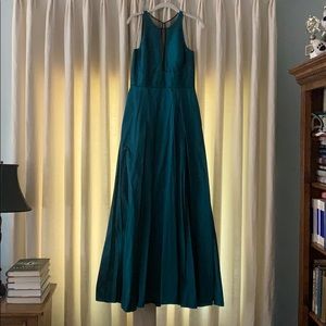 Aidan Mattox Teal Deep Green Formal Gown